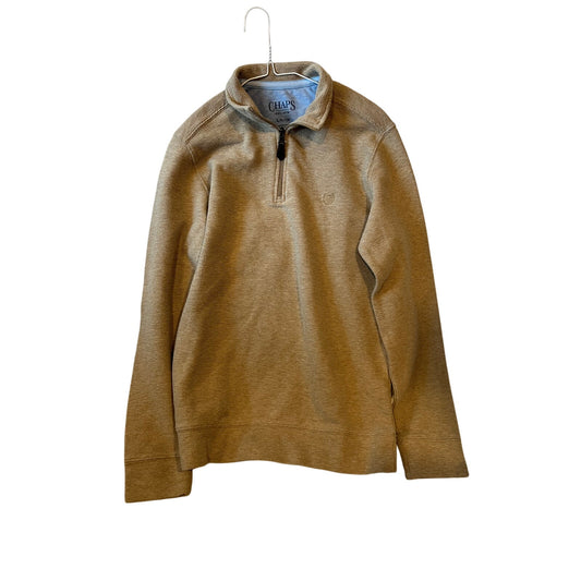 Chaps Qtr Zip Long Sleeve Beige Sweater/Fleece Mens S