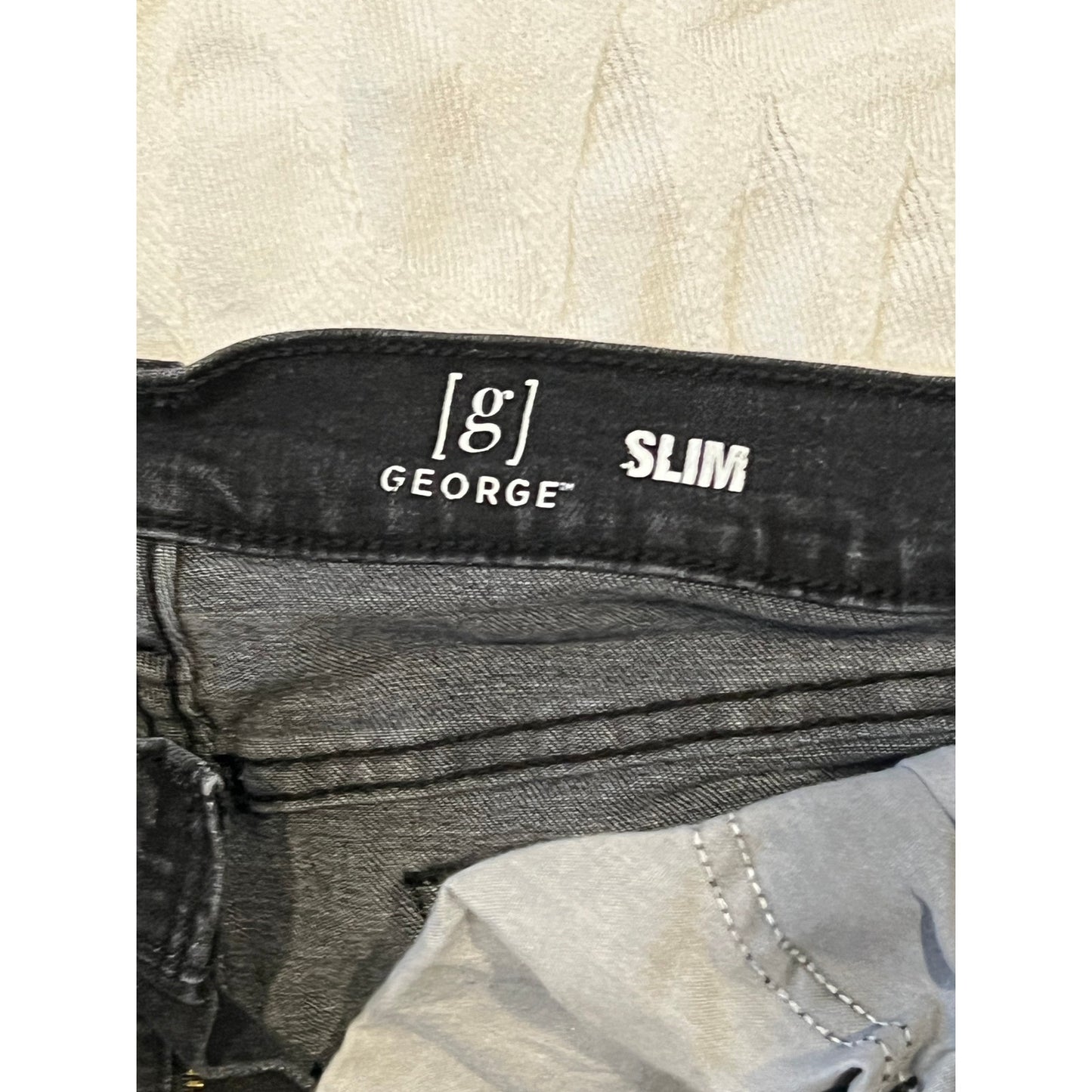 George Slim Jean Noir Homme Taille 34x30