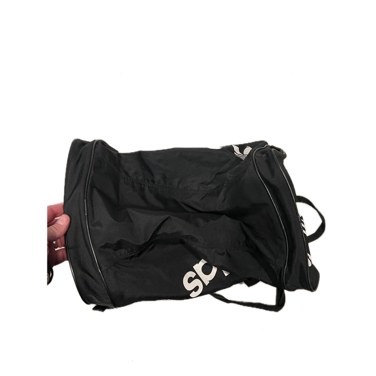 Adidas Defender Small White Black Gym Bag 18"x12"x10"