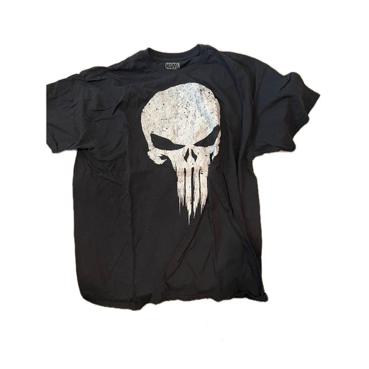 Marvel Punisher Skull Black T-Shirt Mens XL