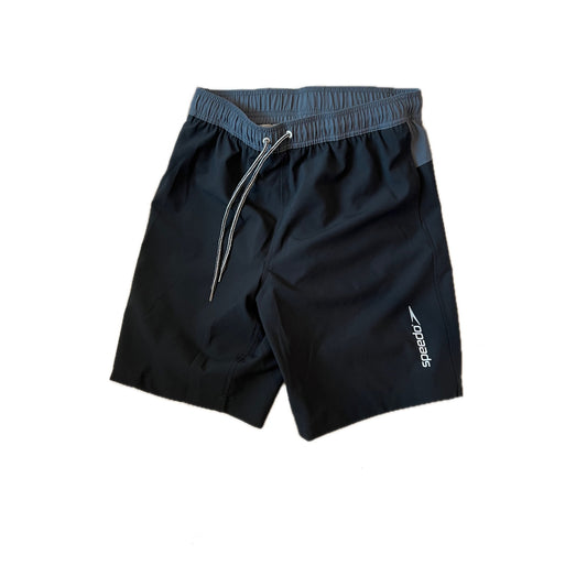 Speedo Black Gray Running Shorts Mens L
