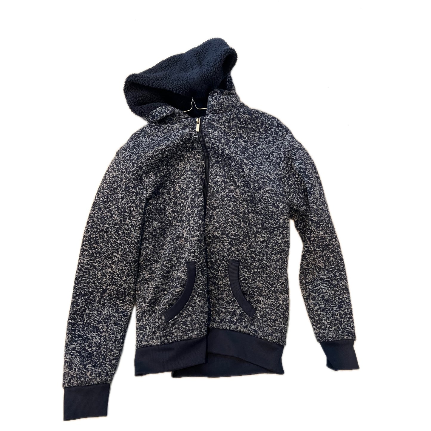 Sweat à capuche zippé intégral Open Trails gris et noir, taille M pour homme