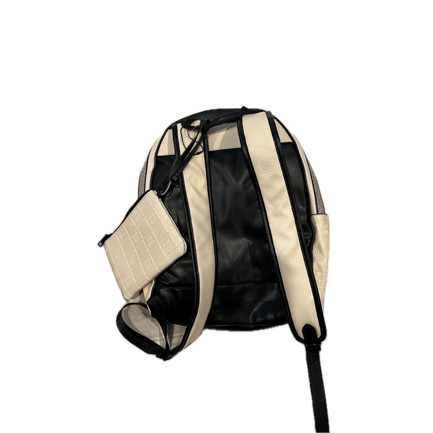 Steve Madden White 26L Backpack w Clutch Purse