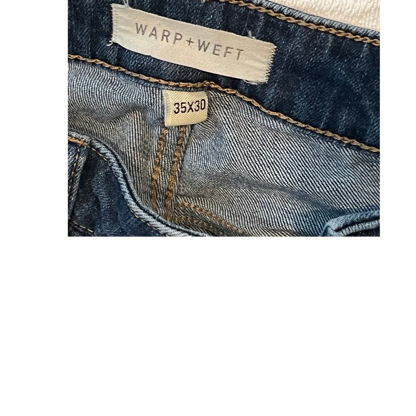 Jean coupe slim Warp + Weft AMS Amsterdam, homme, 35x30