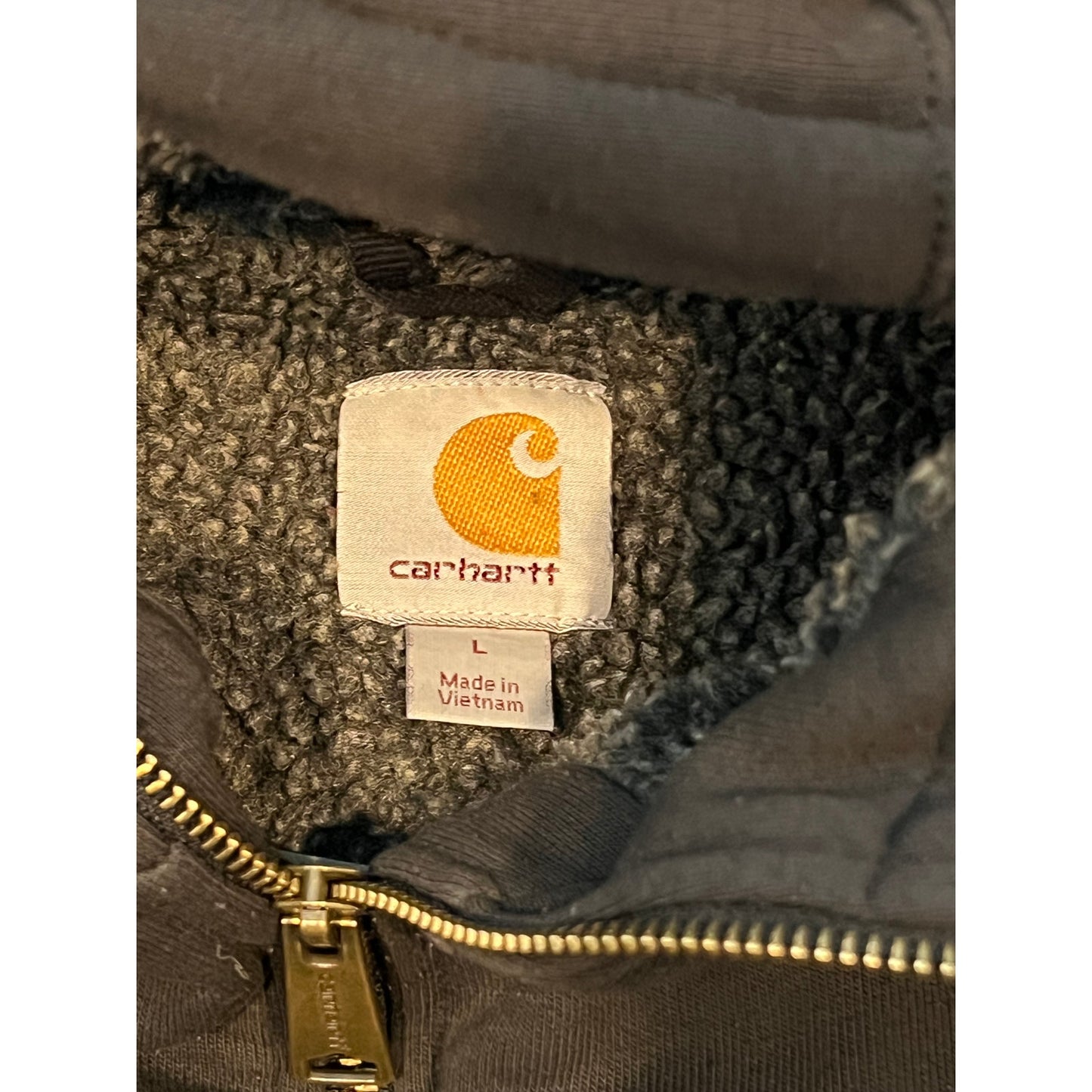 Carhartt Veste à Capuche Zippée Isolée Imperméable Noire Homme Taille L