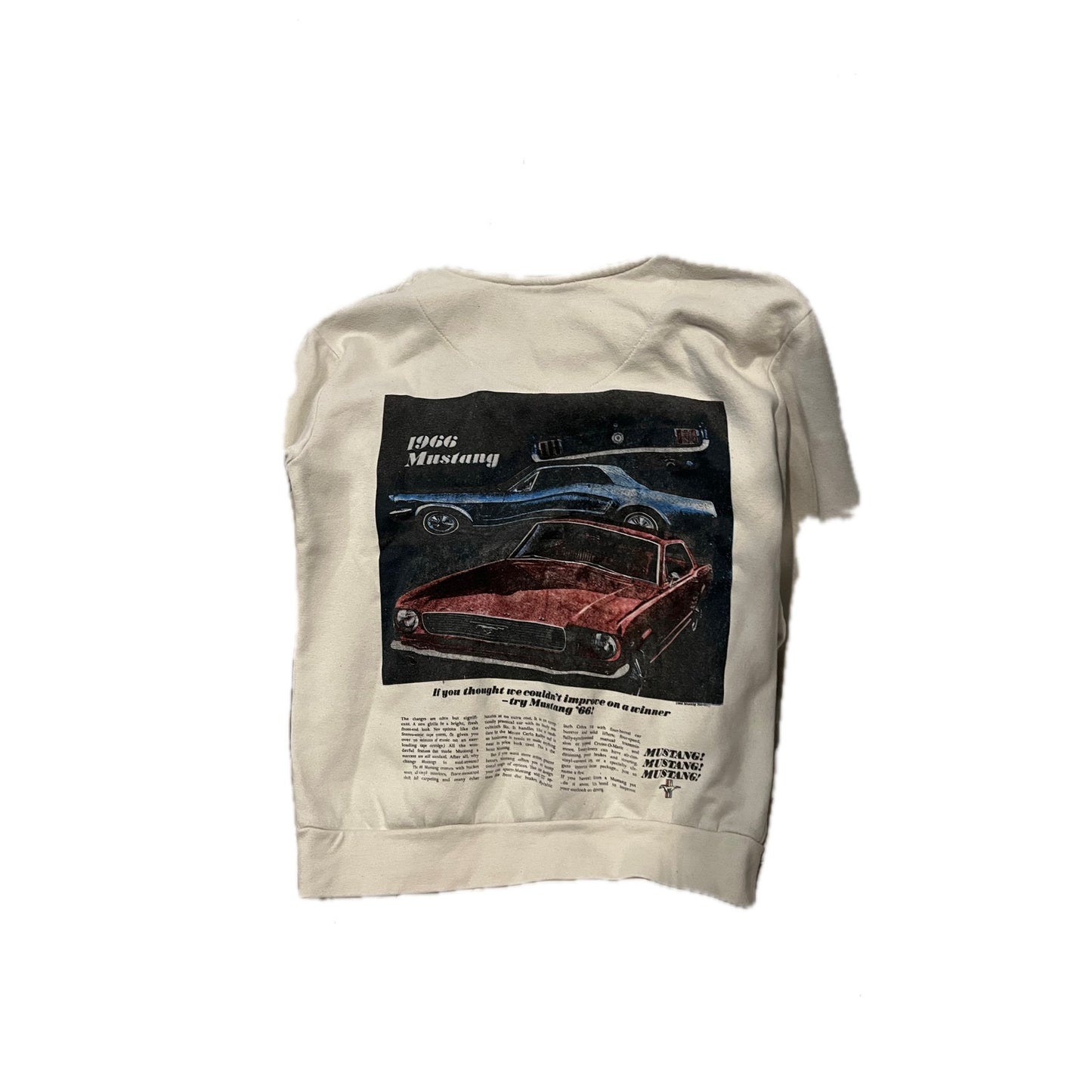 Ford 1966 White Pullover Hoodie Mens Small