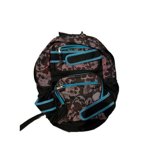 Mochila skater Eastsport Unisex Dual Strap con calaveras, azul gris