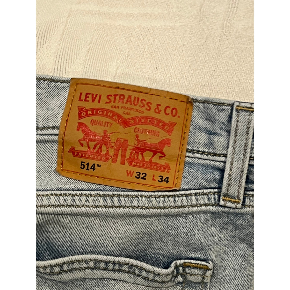 Levi's 514 Straight Leg Stonewash Jeans Mens 32x34
