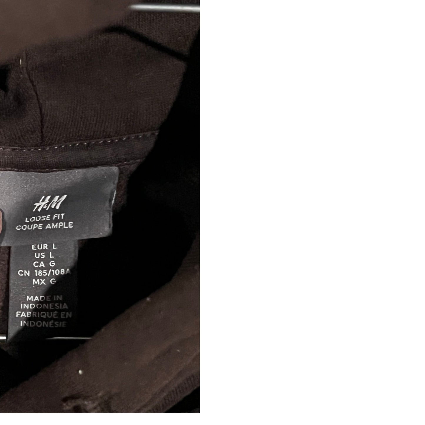 Sudadera con capucha negra de corte holgado para hombre, talla L, de H&M
