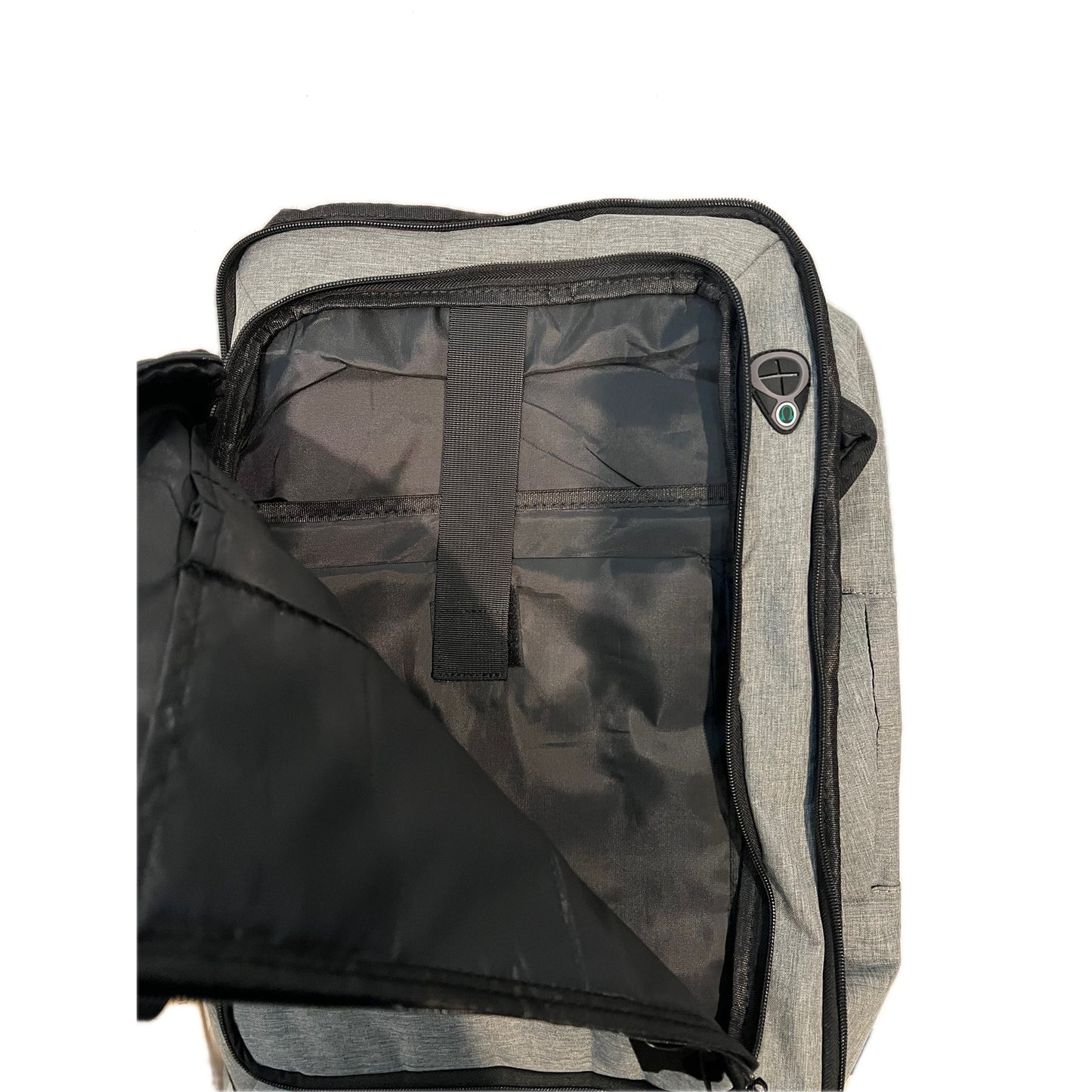 Target Clamshell Gray Black Padded Backpack 20" Tall