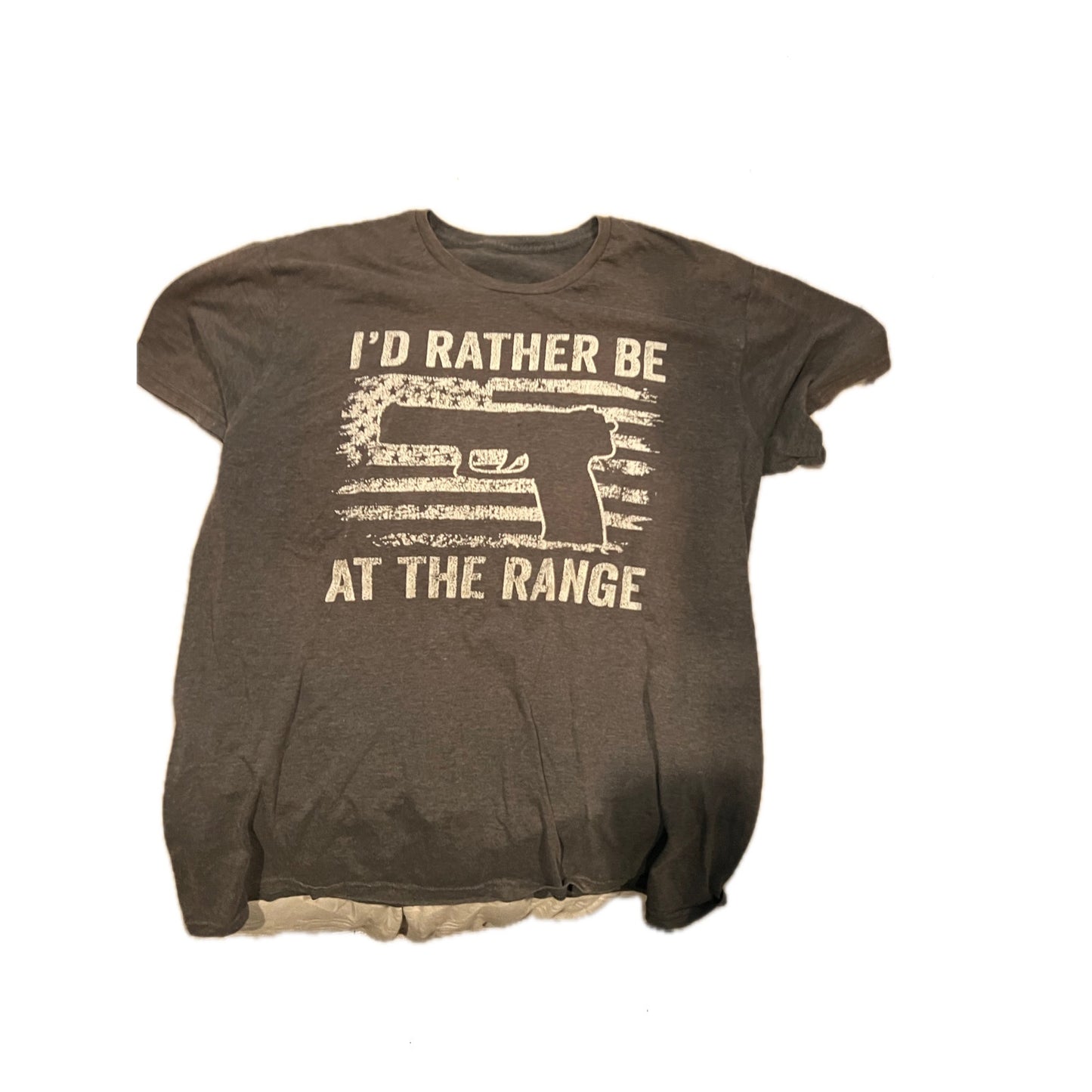 I'd Rather Be At the Range Khaki Green T-Shirt Mens XL
