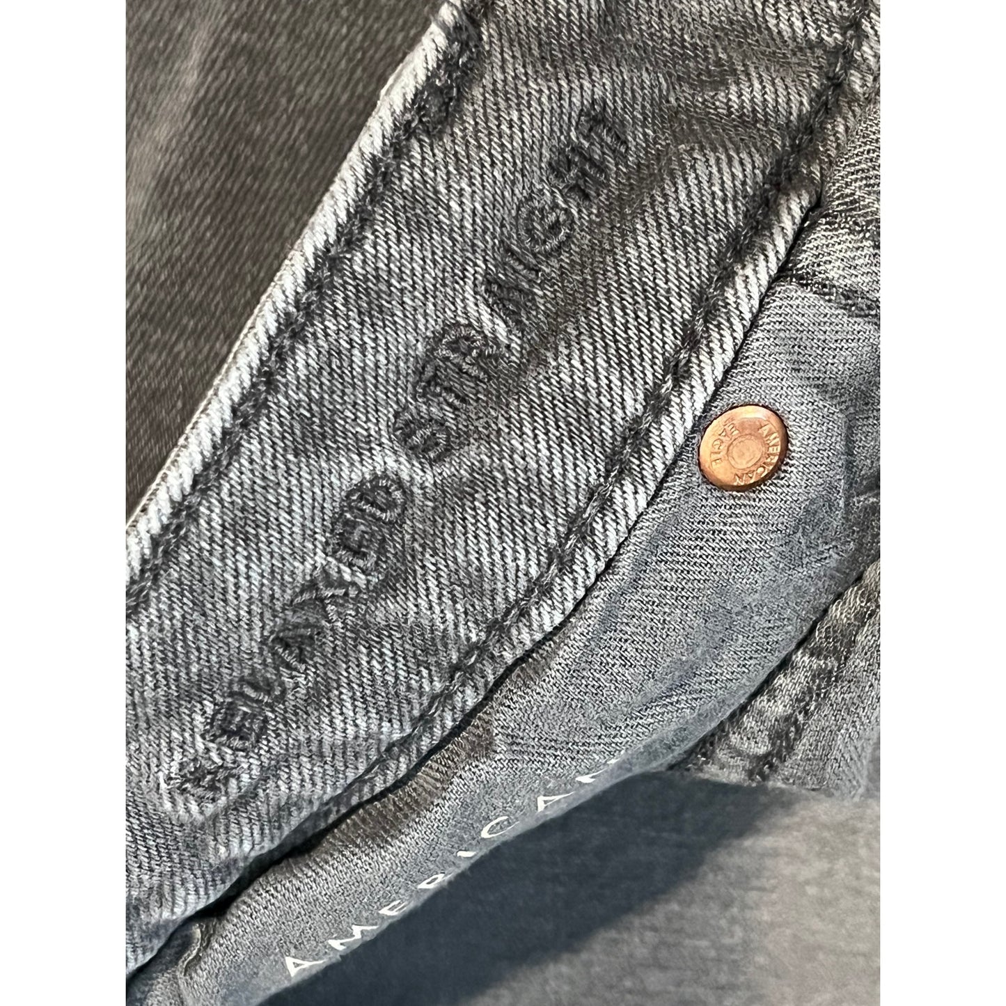 American Eagle Relaxed Straight Jeans Black Mens 34x30