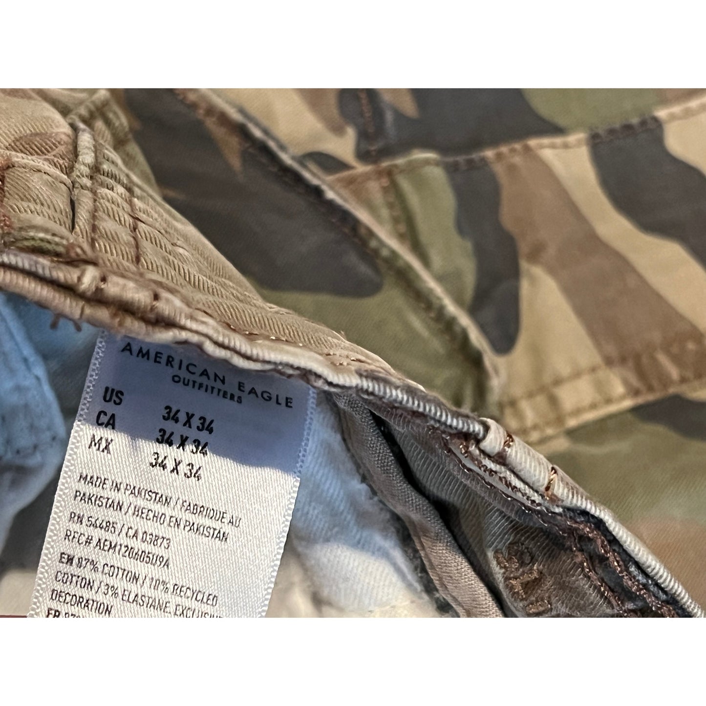 American Eagle Slim Live In Cargo Camo Jeans Mens 34x34