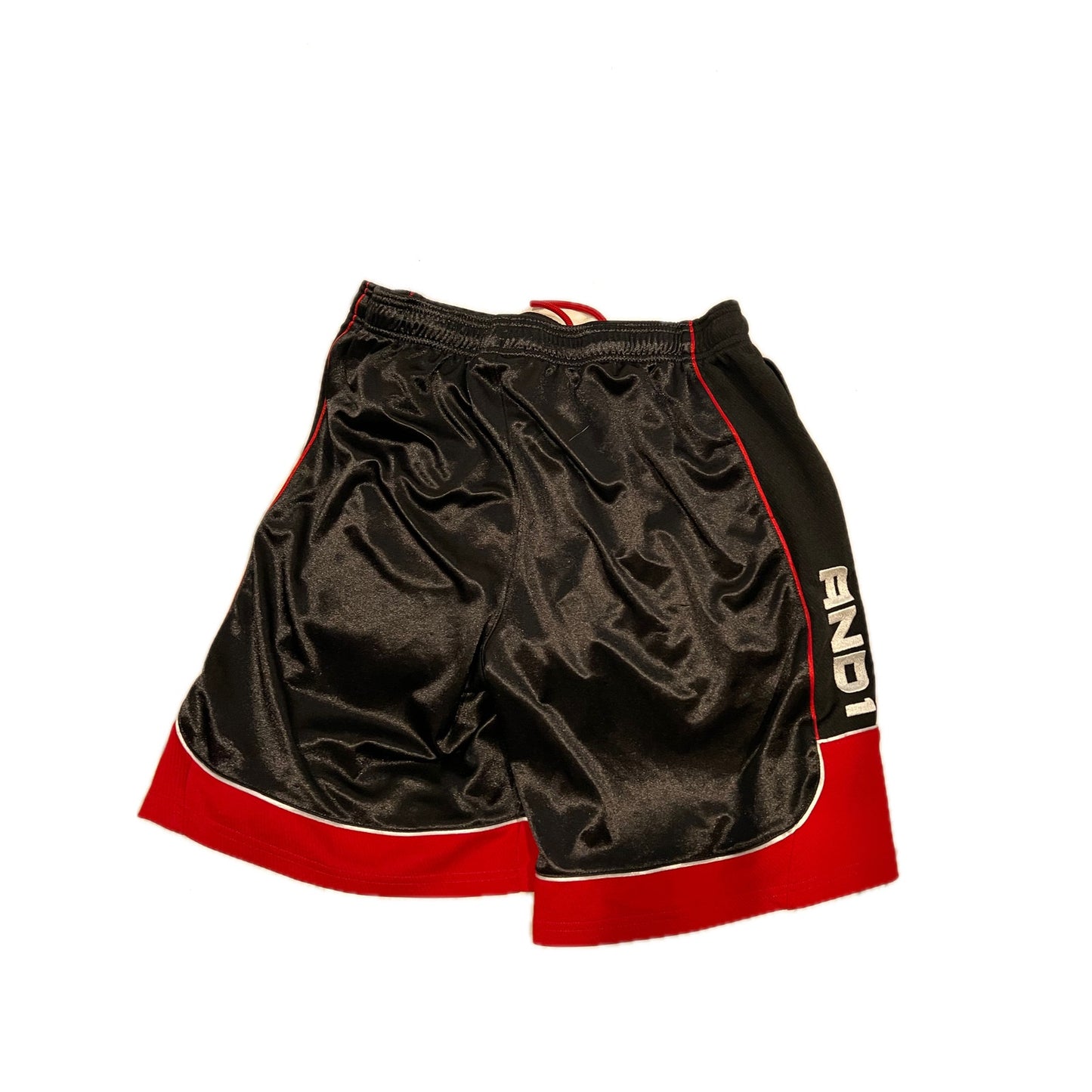 AND 1 Black Red Athletic Shorts Mens Med