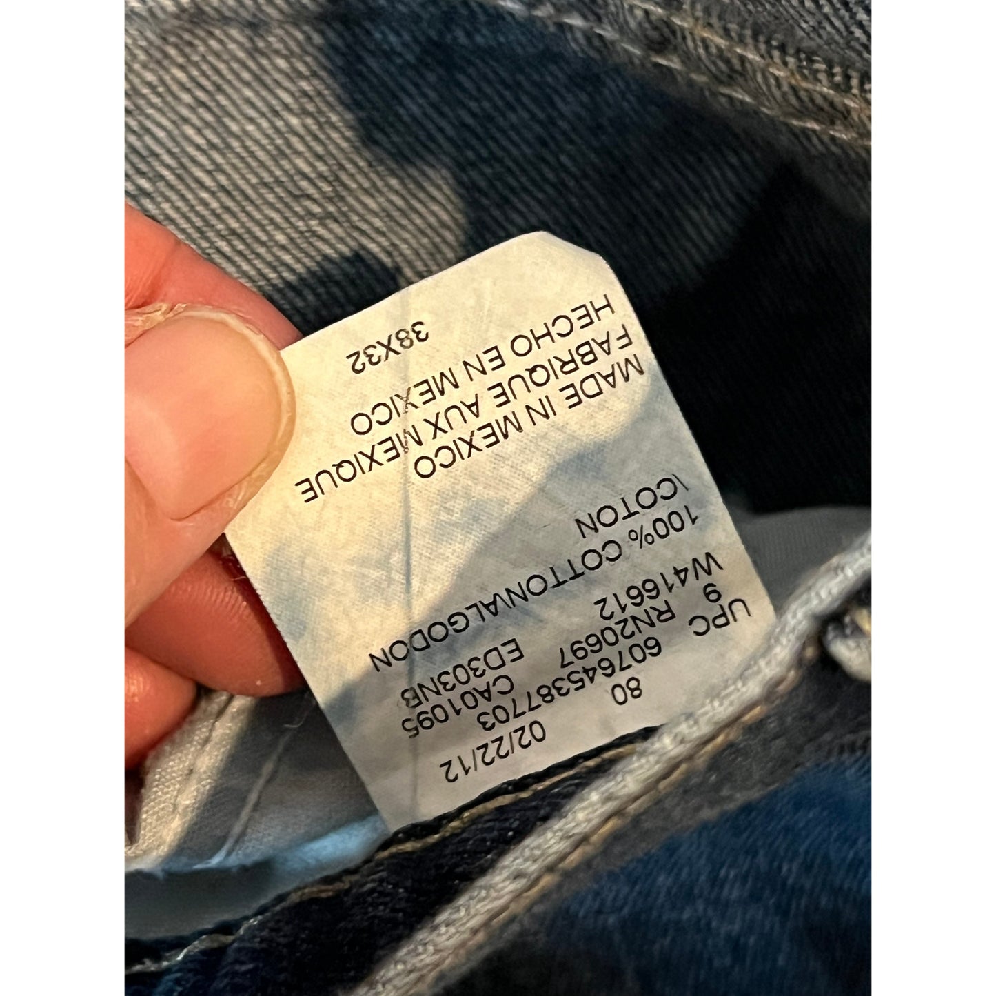 Dickies Carpenter Work Blue Jeans Mens 38x32