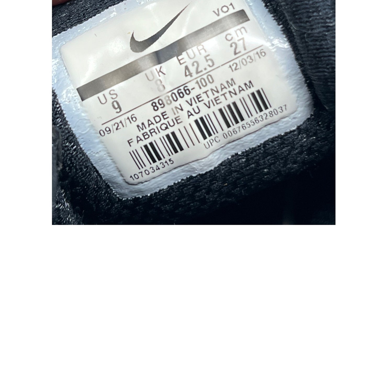 Nike Lunar Fingertrap TR Blanco Negro Hombre 9