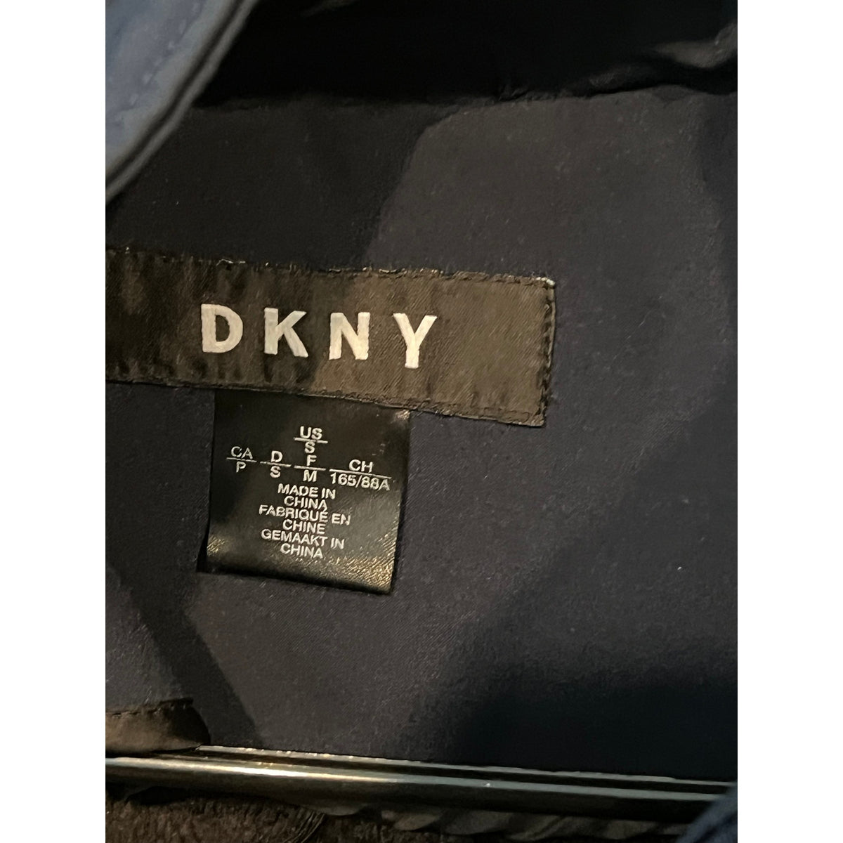 DKNY Waterproof Hooded Softshell Jacket Size S Blue