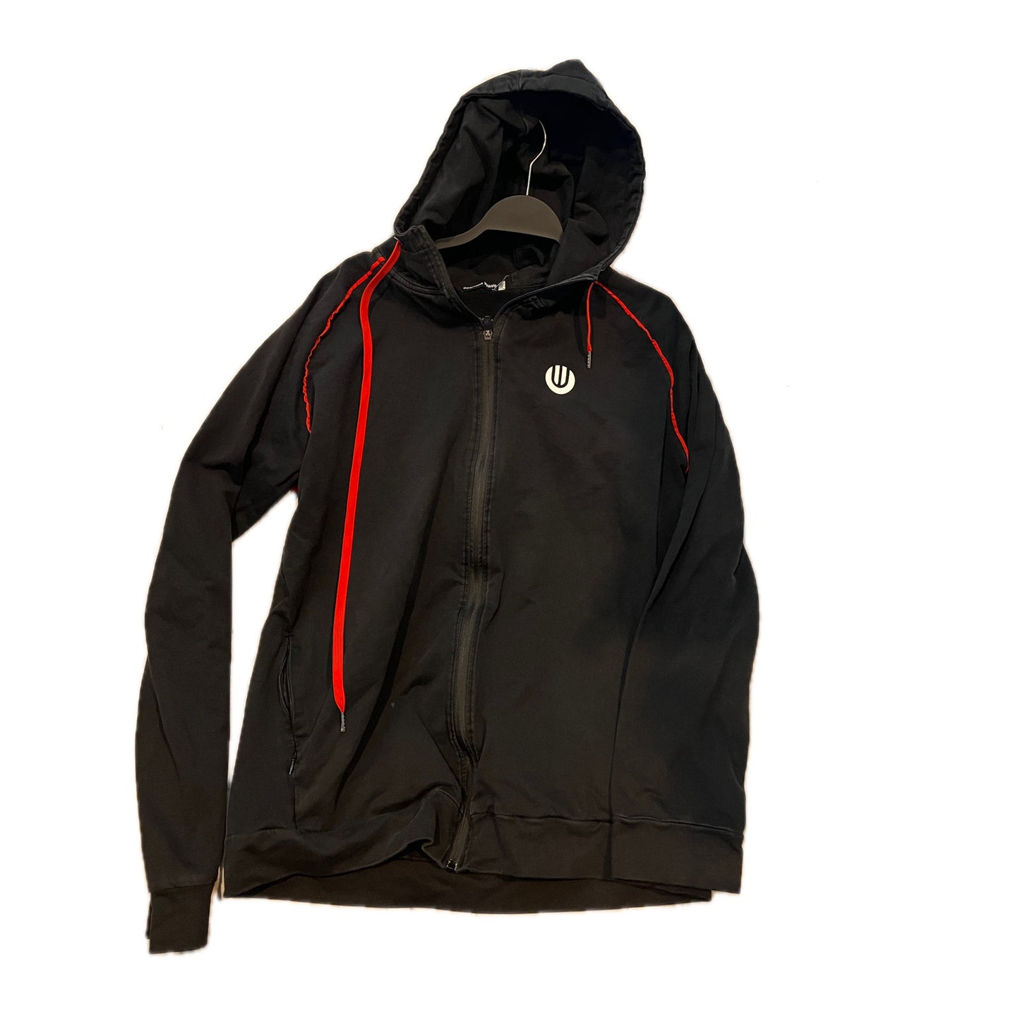 Oautica Wave Sweat à Capuche Zippé Noir Rouge Homme 5XL