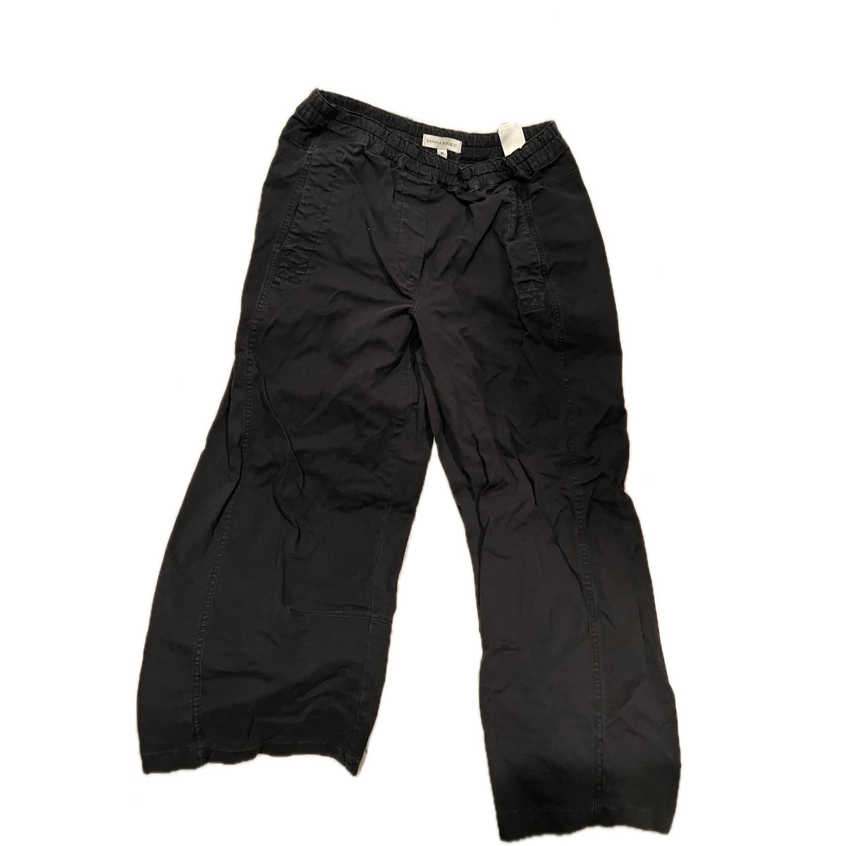 Banana Republic Baggy Wide Leg Black Chino Unisex 30x27