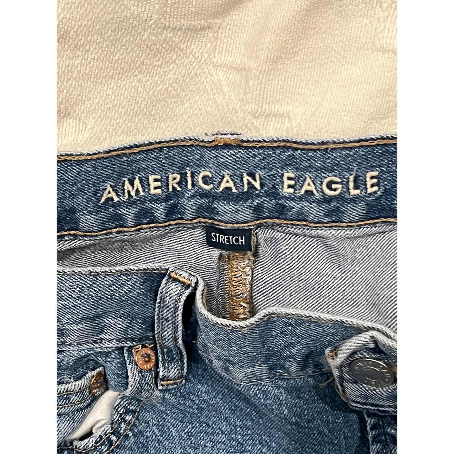 American Eagle Jeans rectos de tiro alto para mujer Talla L (12)