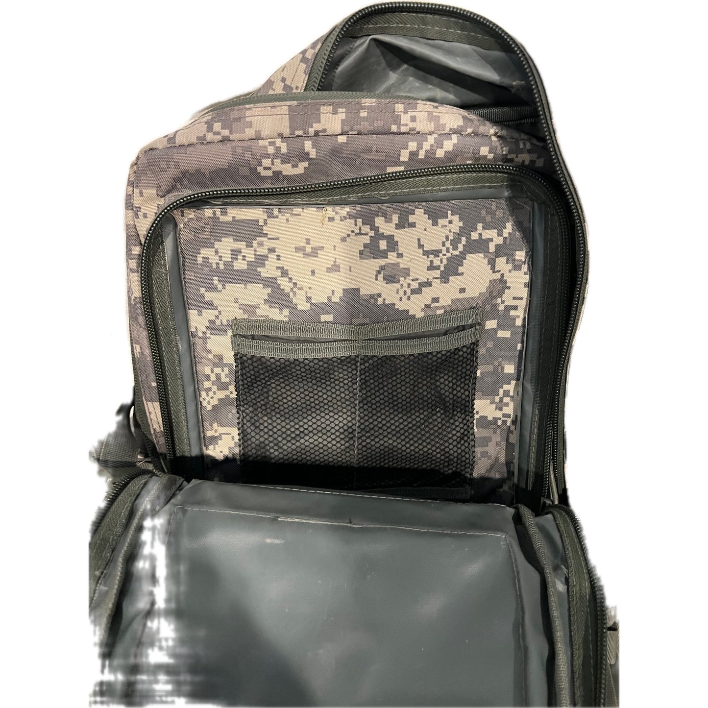 No Label Green Brown Camo XL Tactical Backpack