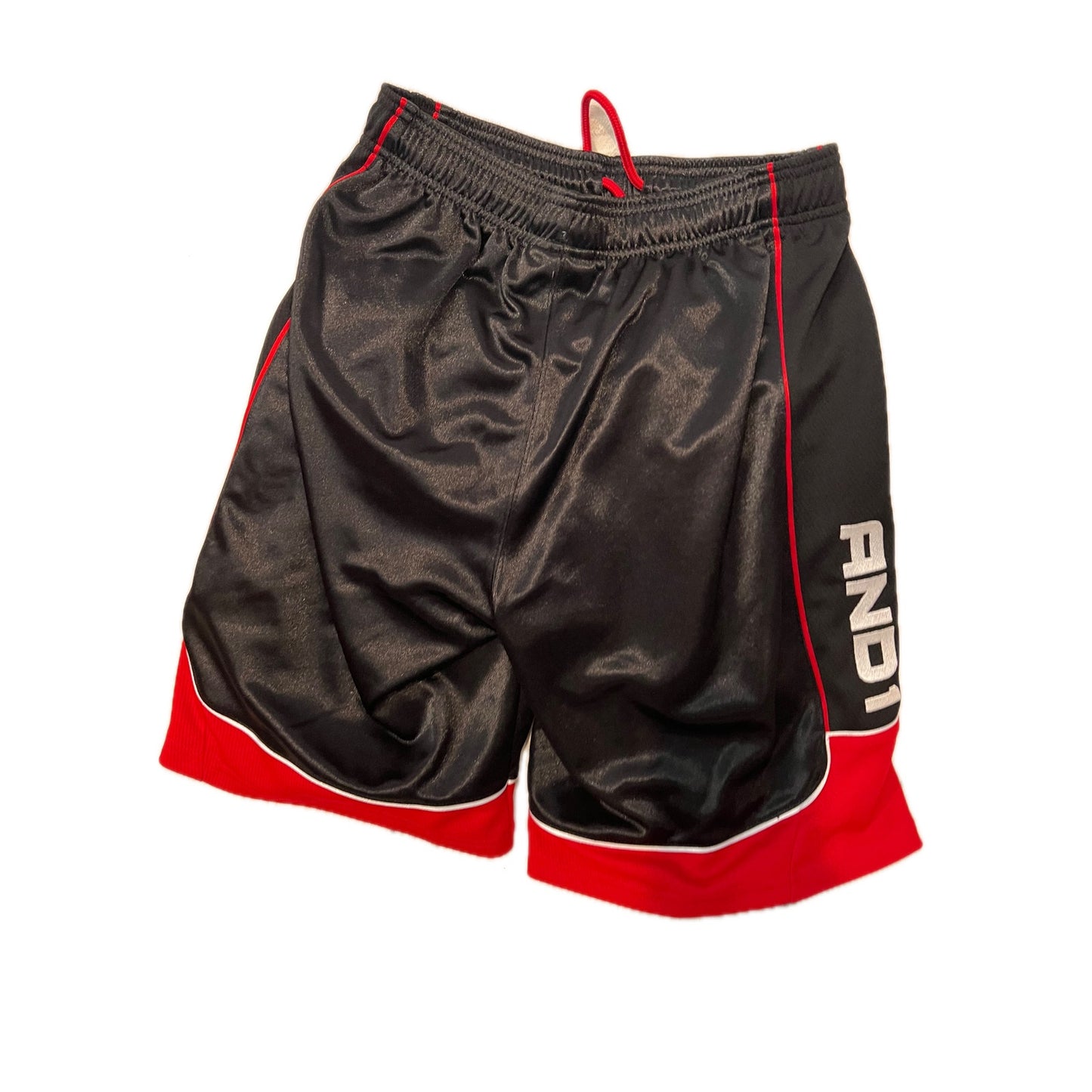 AND1 Red Black Basketball Shorts Mens S
