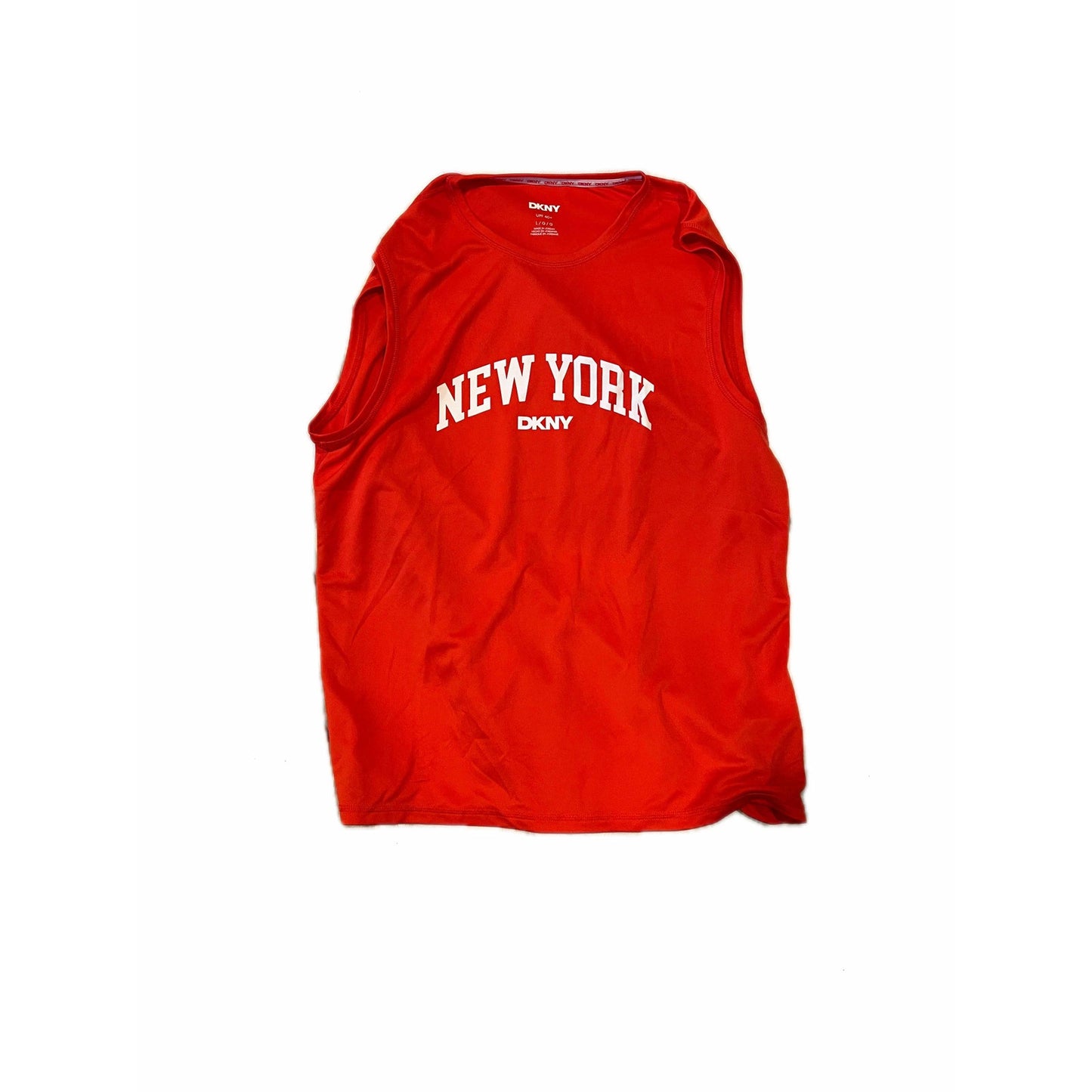 DKNY New York Red Tank Top T-Shirt Mens L