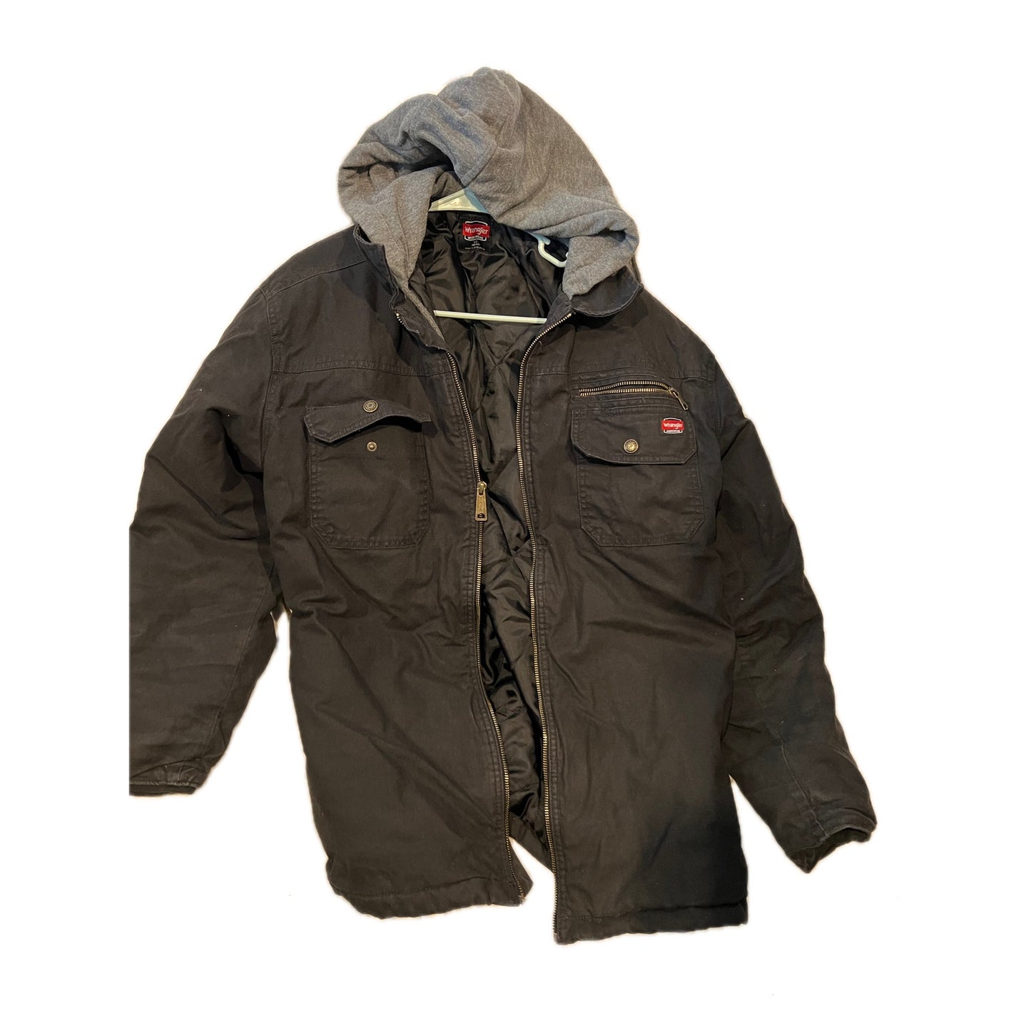 Wrangler Workwear Blouson à Capuche Isolé en Jean Homme Large