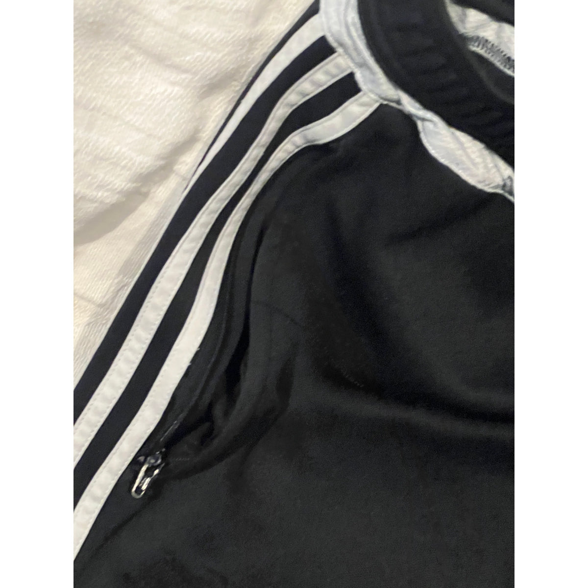 Adidas Black White 3 Stripe Trackpants Mens XL