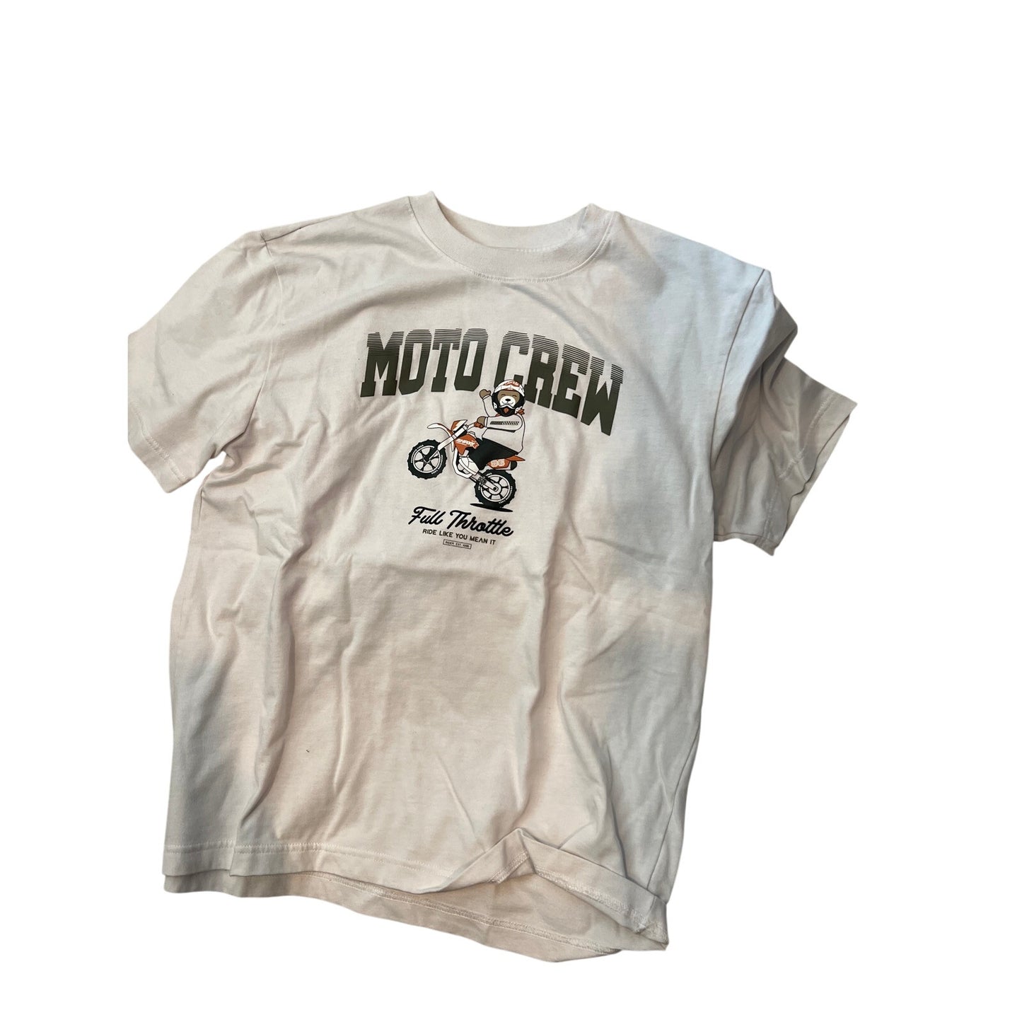 T-shirt graphique Penshoppe Moto Crew résistant pour homme, taille S