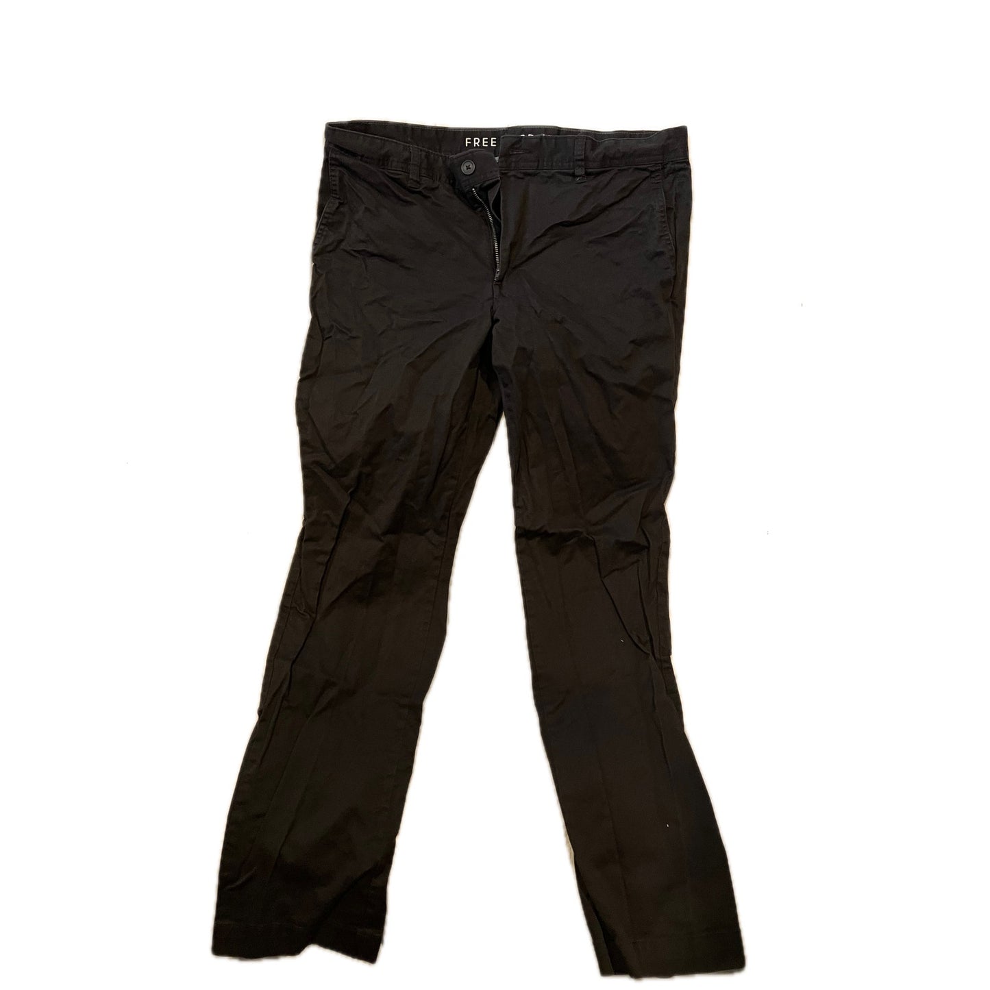Pantalones chinos Free Assembly negros con tono marrón para hombre 36x32