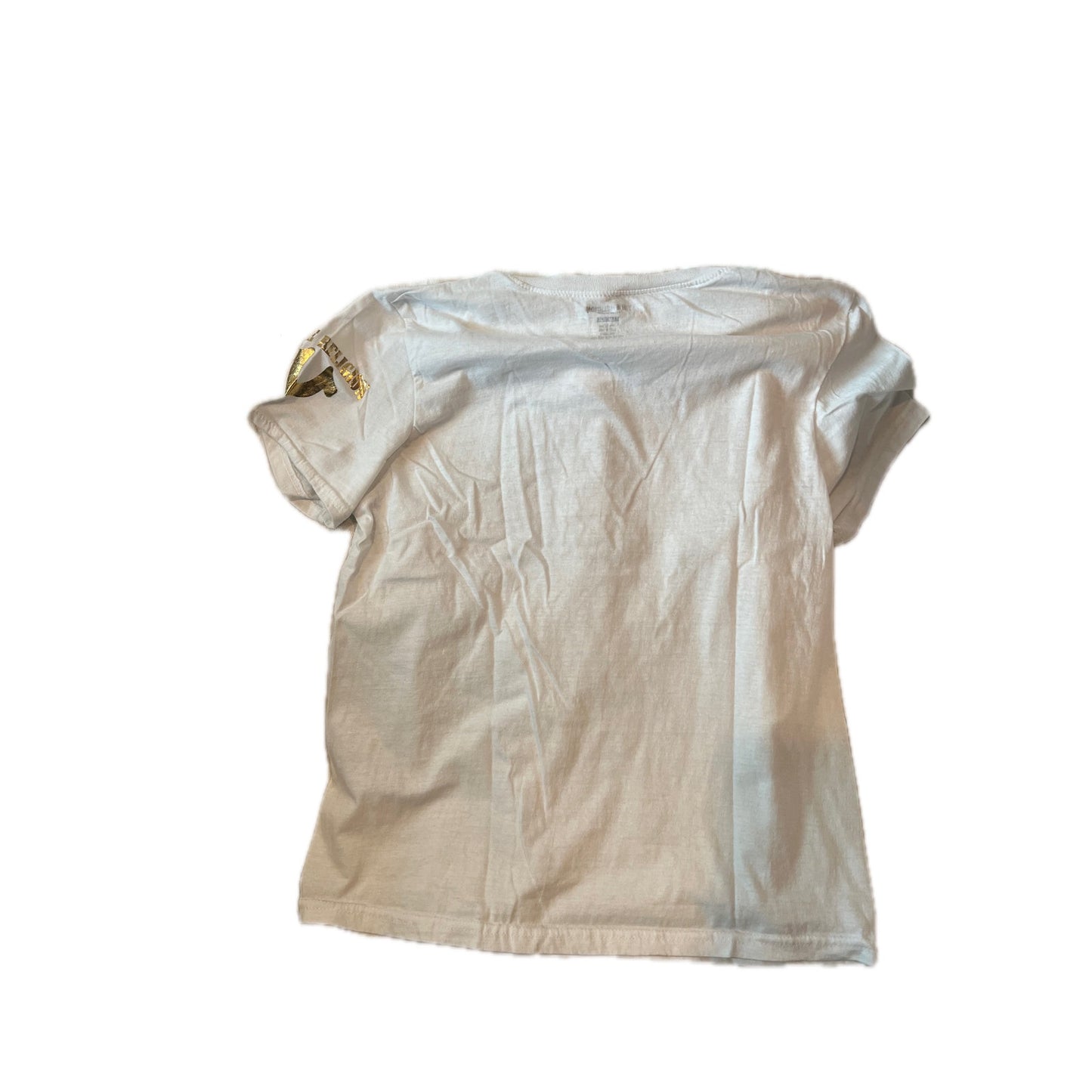 True Religion White  w Gold  T-Shirt Mens M