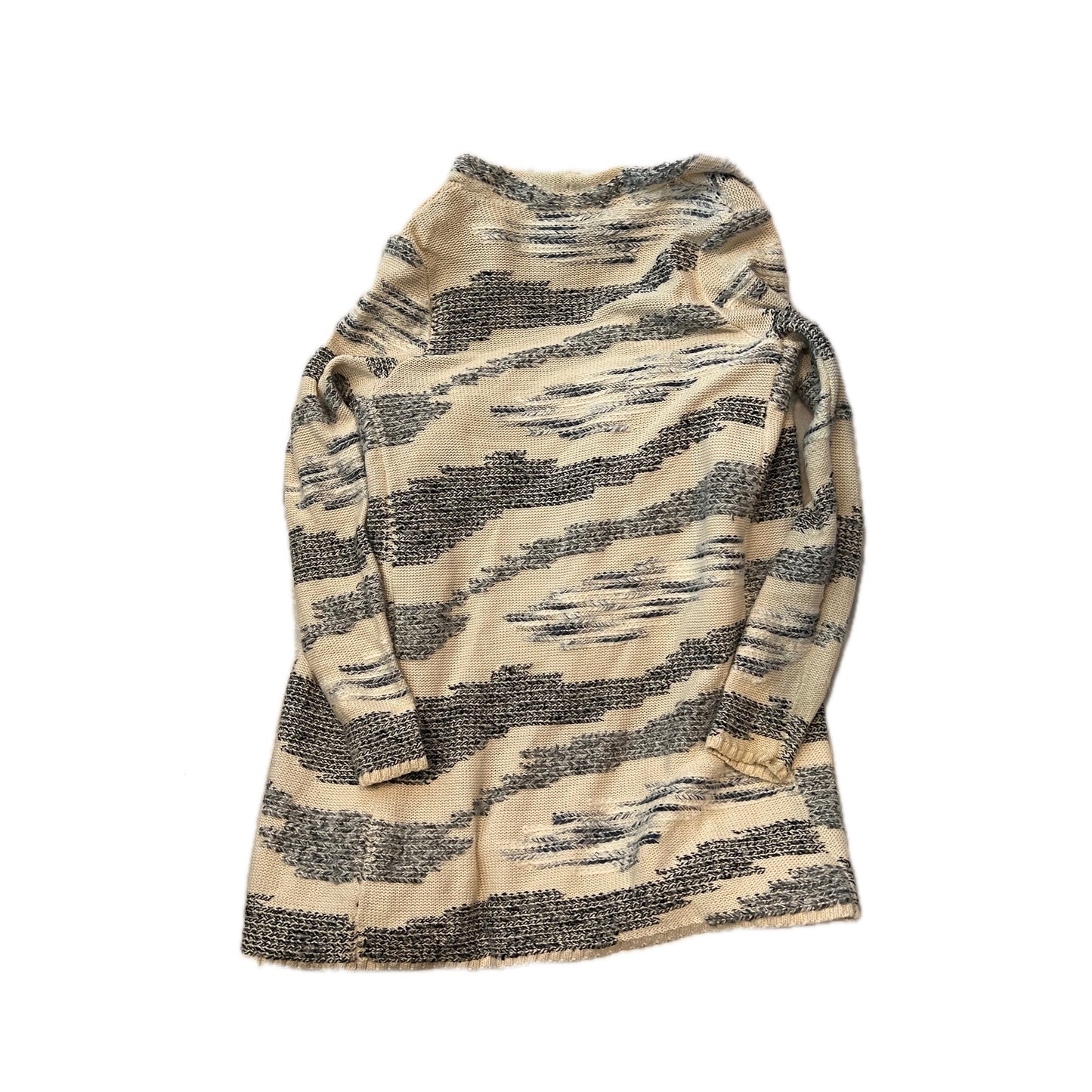 Lucky Brand Beige Gray Knitted Shawl Womans Med