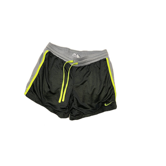Shorts d'entraînement Nike noir, vert lime et gris pour femme, taille XS