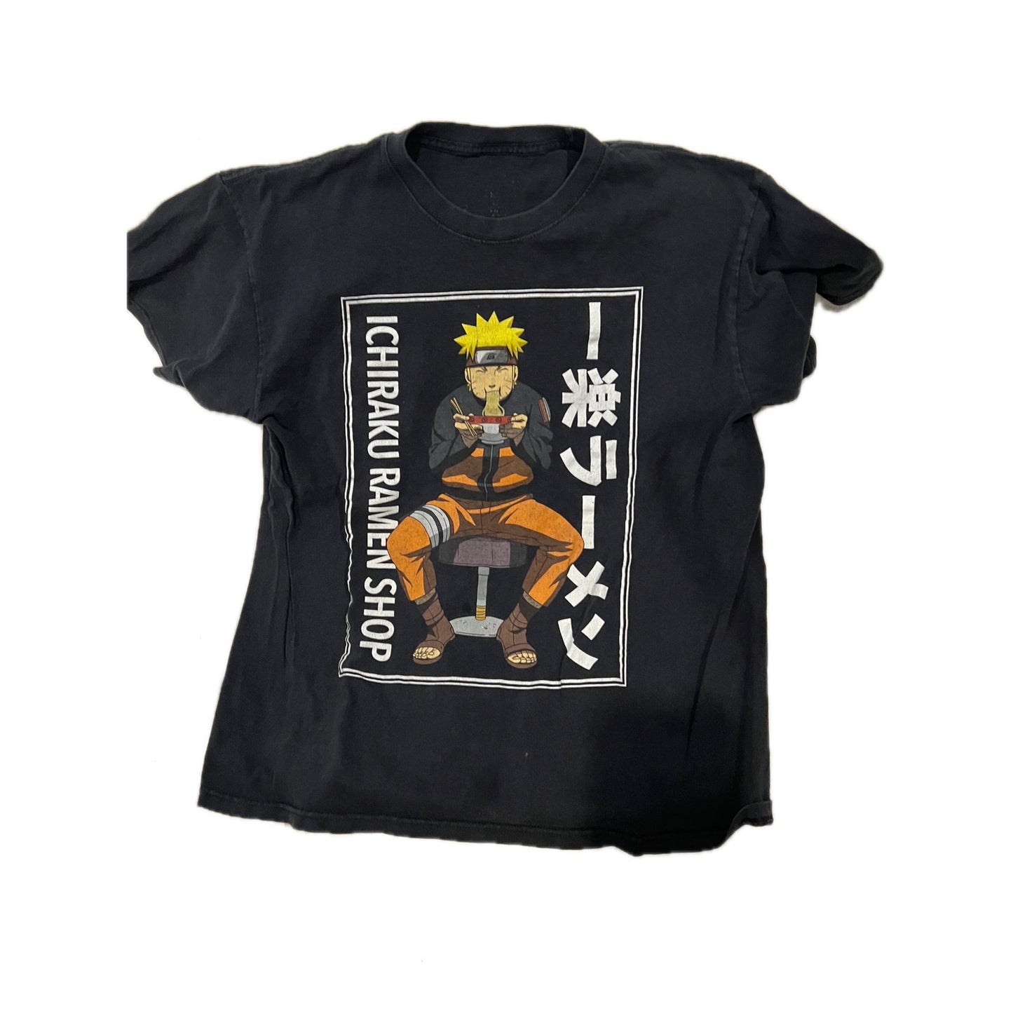 Naruto Shippuden Ichiraku Ramen Shop Black TShirt Mens L