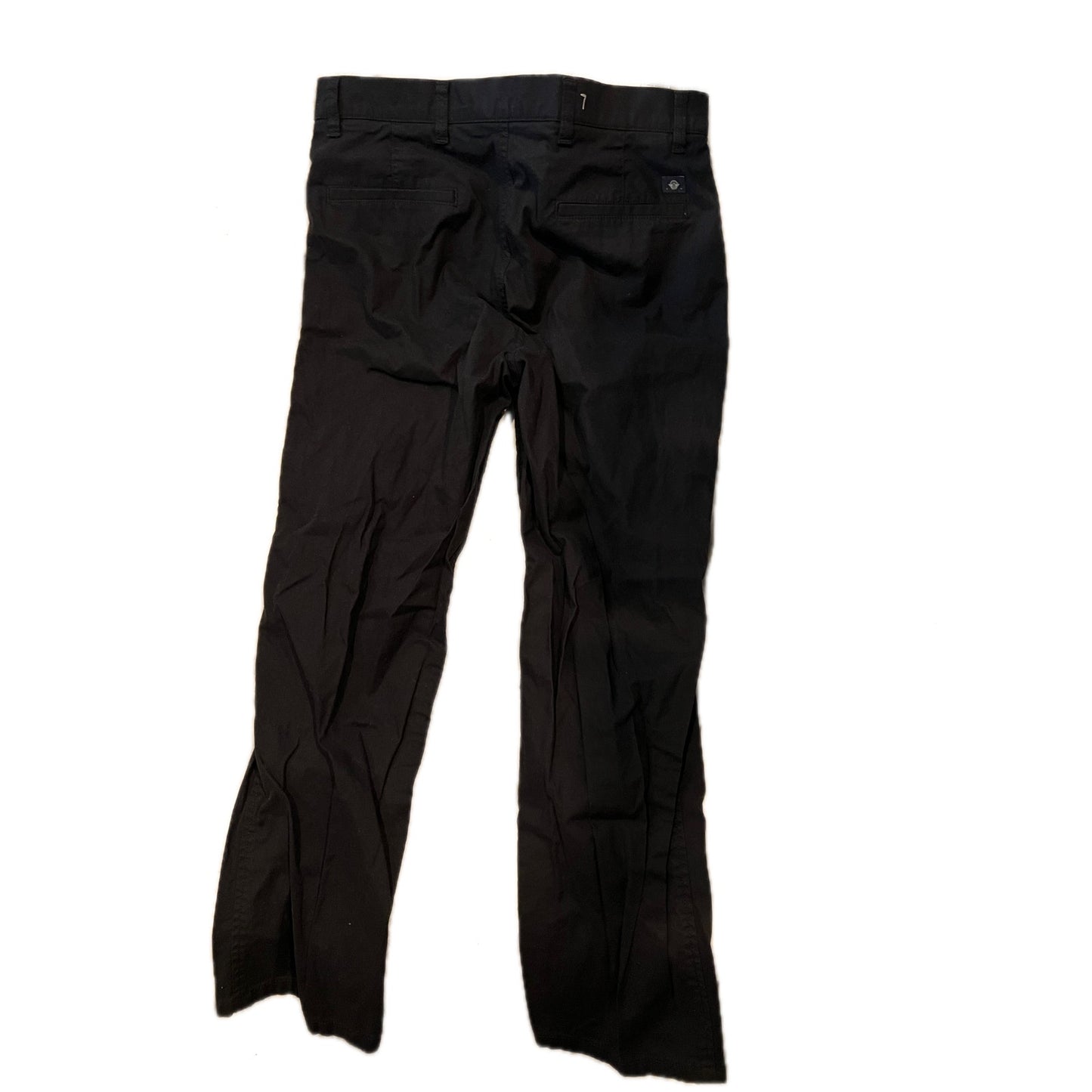 Pantalon Chino Homme Dockers Coupe Droite Noir Devant Plat 32x30