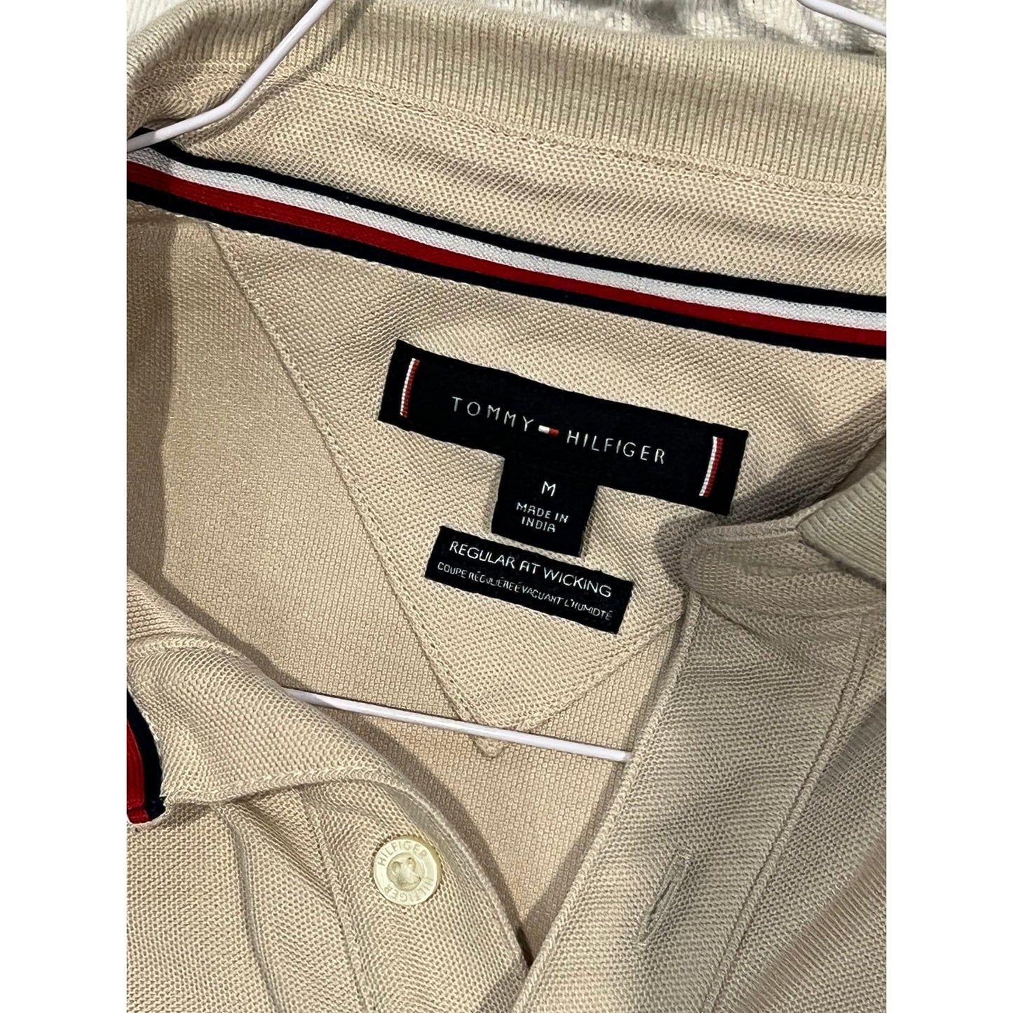 Tommy Hilfiger White Polo Regular Wicking Golf Shirt Mens M