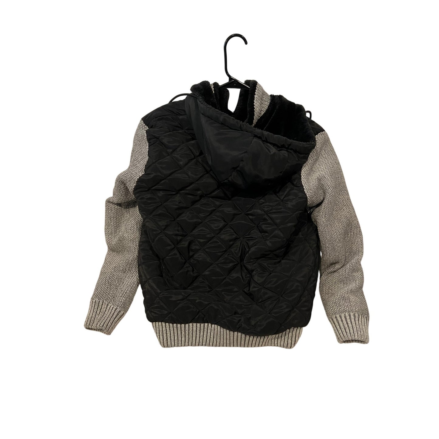 Marc Asher Sweater Poly Combo Double Zip  Hooded Jckt Mens M