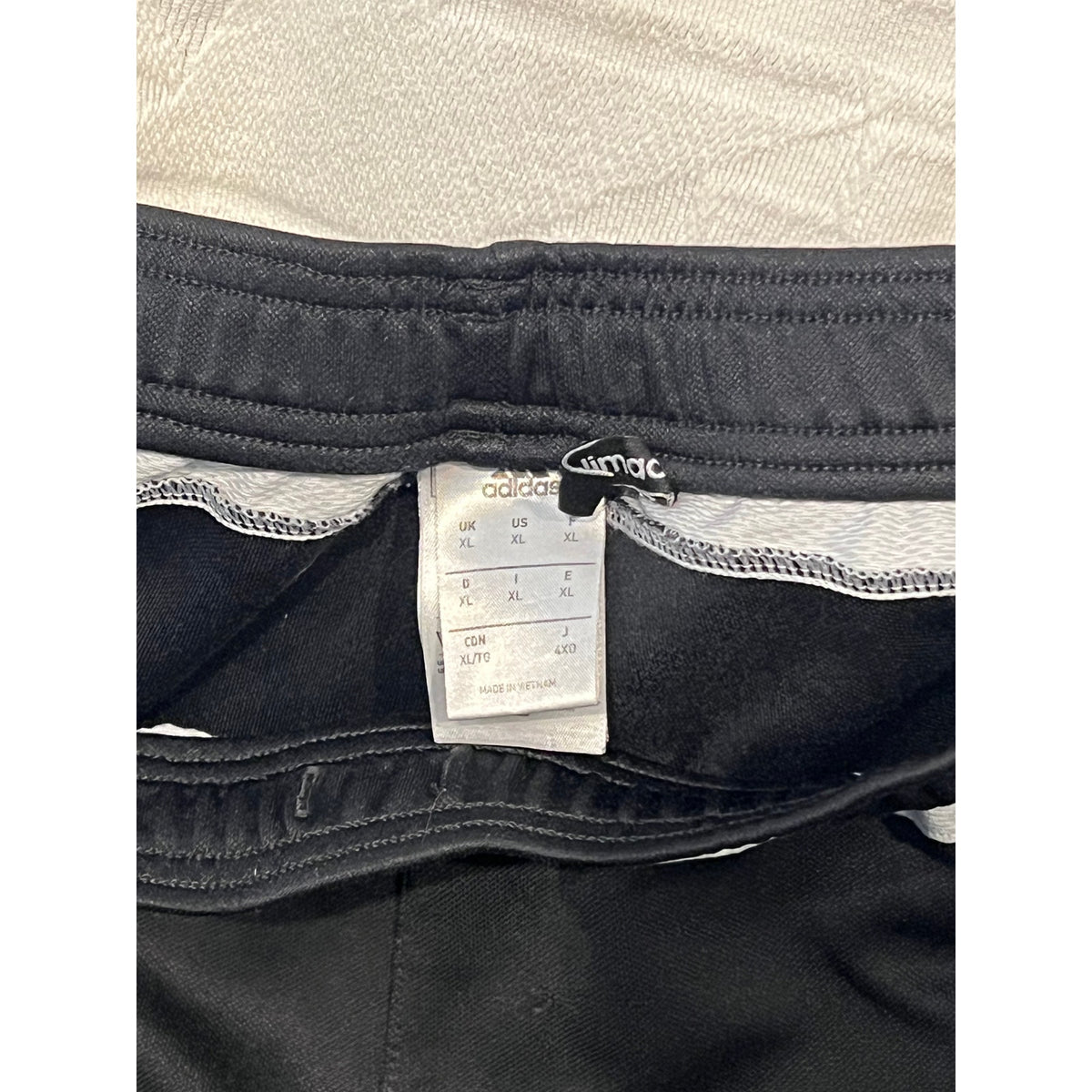 Adidas Black White 3 Stripe Trackpants Mens XL