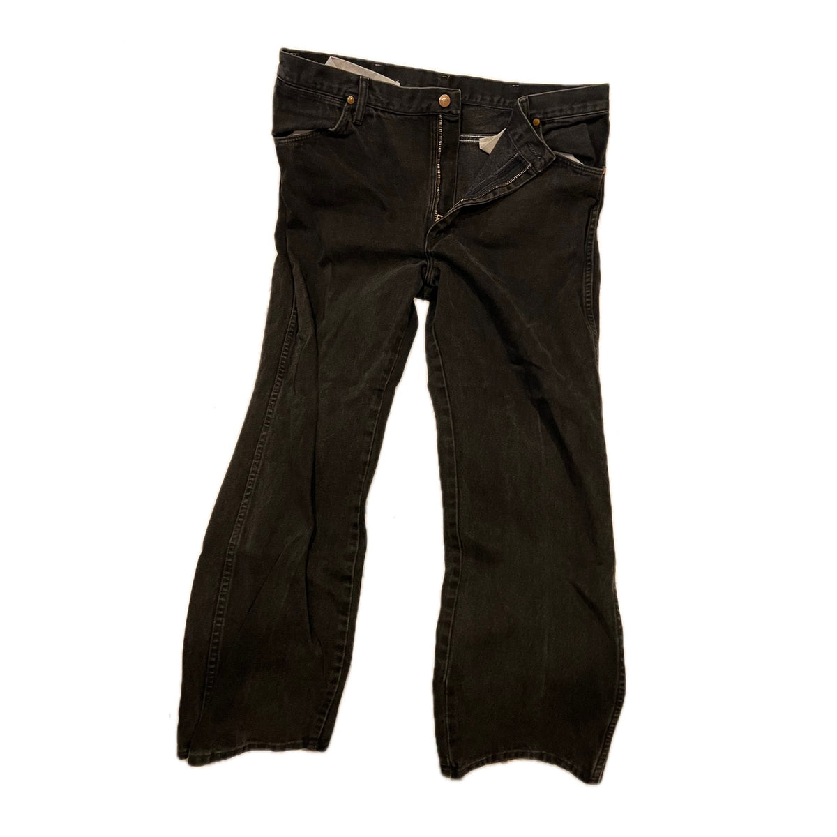 Wrangler 936WBK Straight Leg Black Jeans Mens 38x30