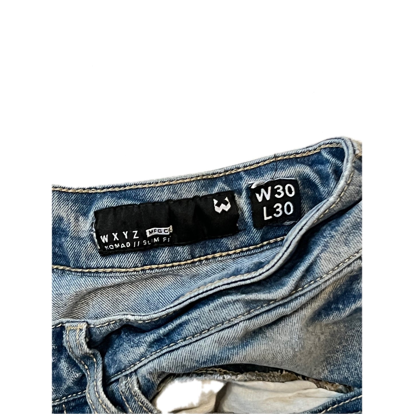 WXYZ Slim Straight Jeans Blue Mens 30x30