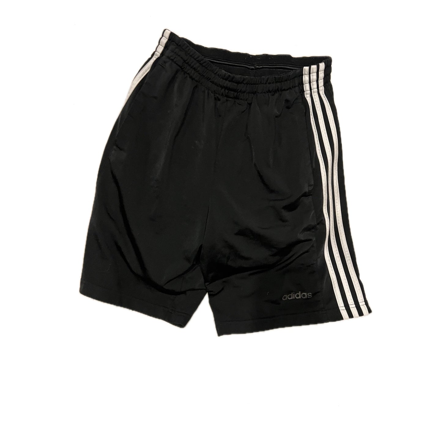 Adidas Black White Three Strip Training Shorts Mens M