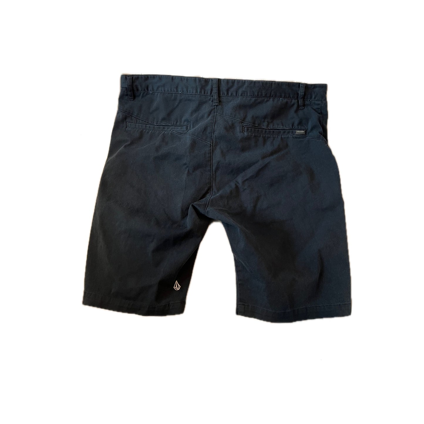 Volcom Blue Flat Front Chino Shorts Mens 36x8