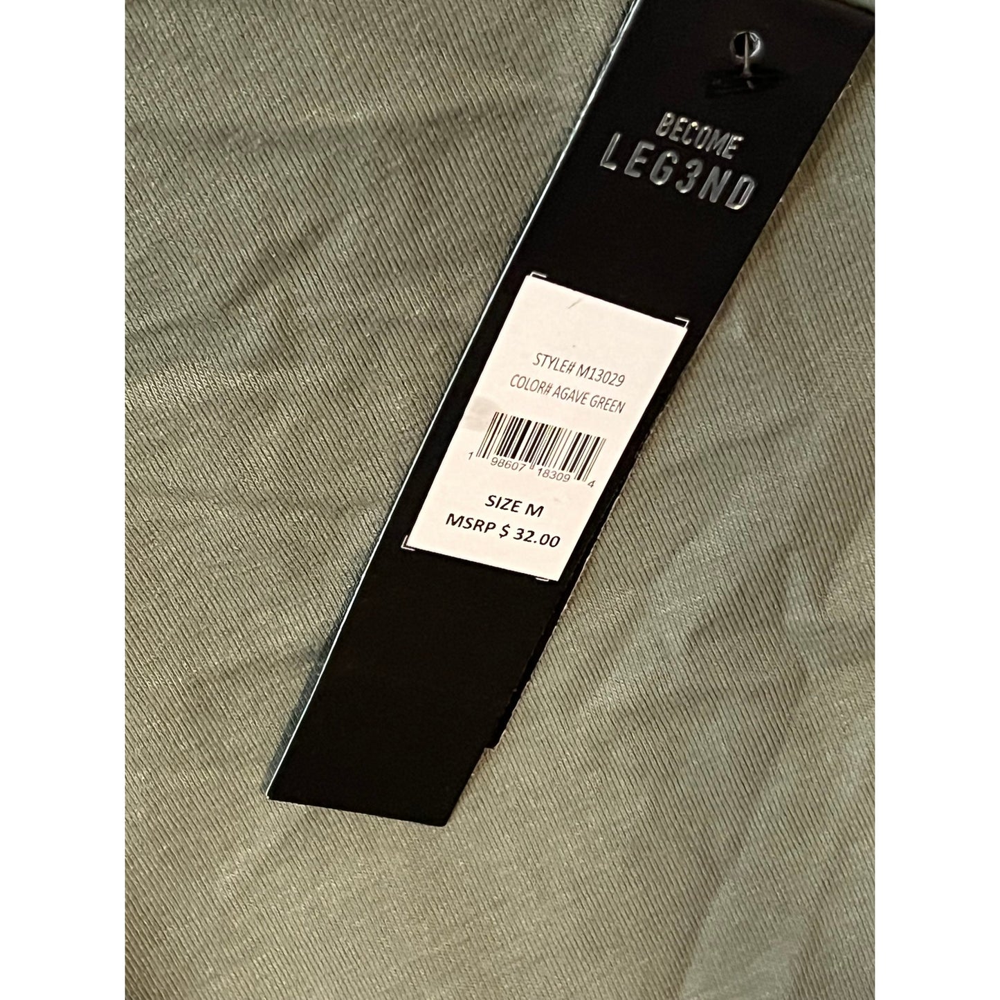 Camiseta de alto rendimiento verde Legend Agave para hombre, talla M