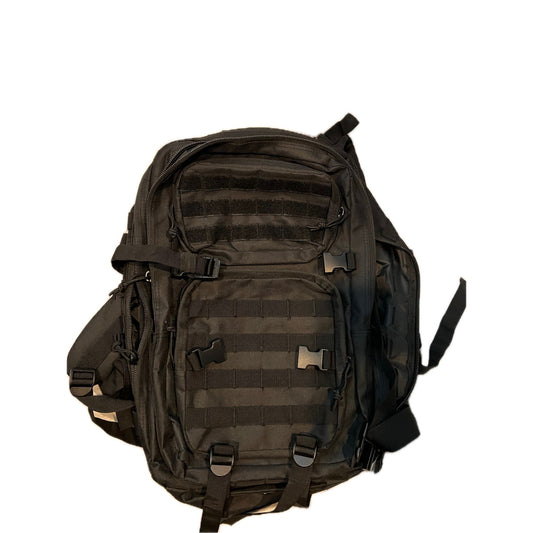 Mochila táctica genérica con parche de Bourne, negra, 35 L