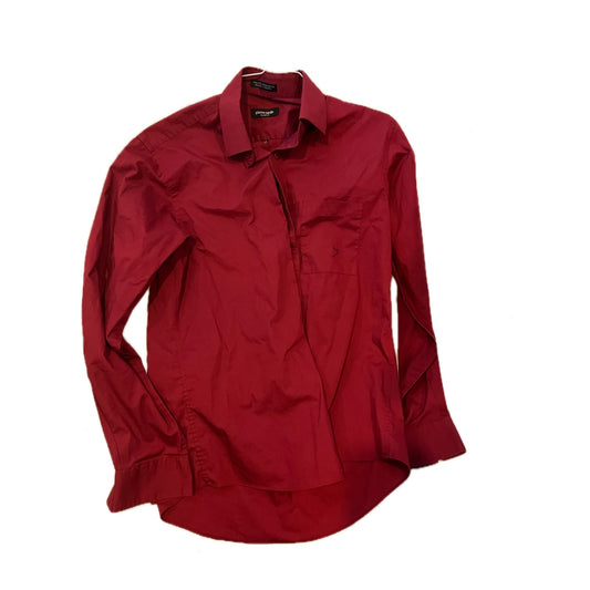 Pierre Cardin Slim Fit Red Dress Shirt Mens Medium