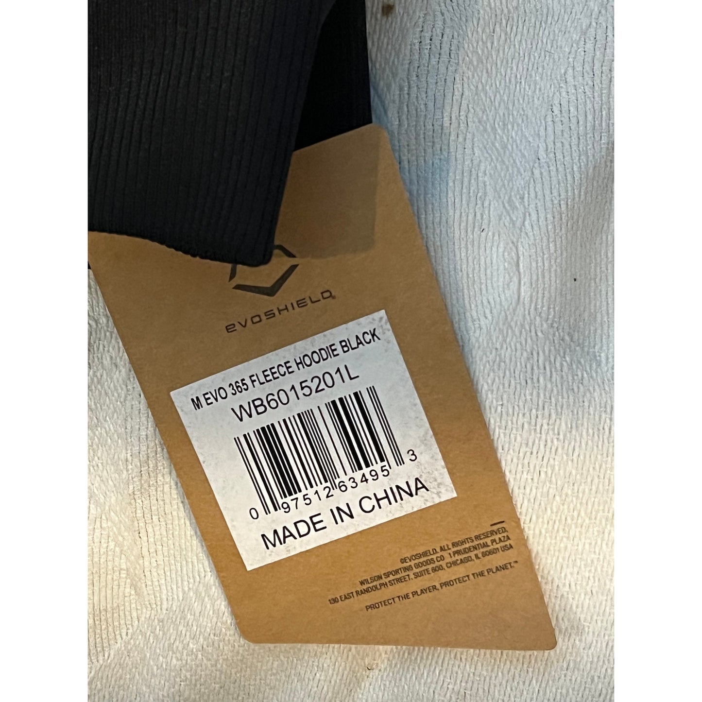 Haut à capuche Evoshield General noir pour homme, taille L