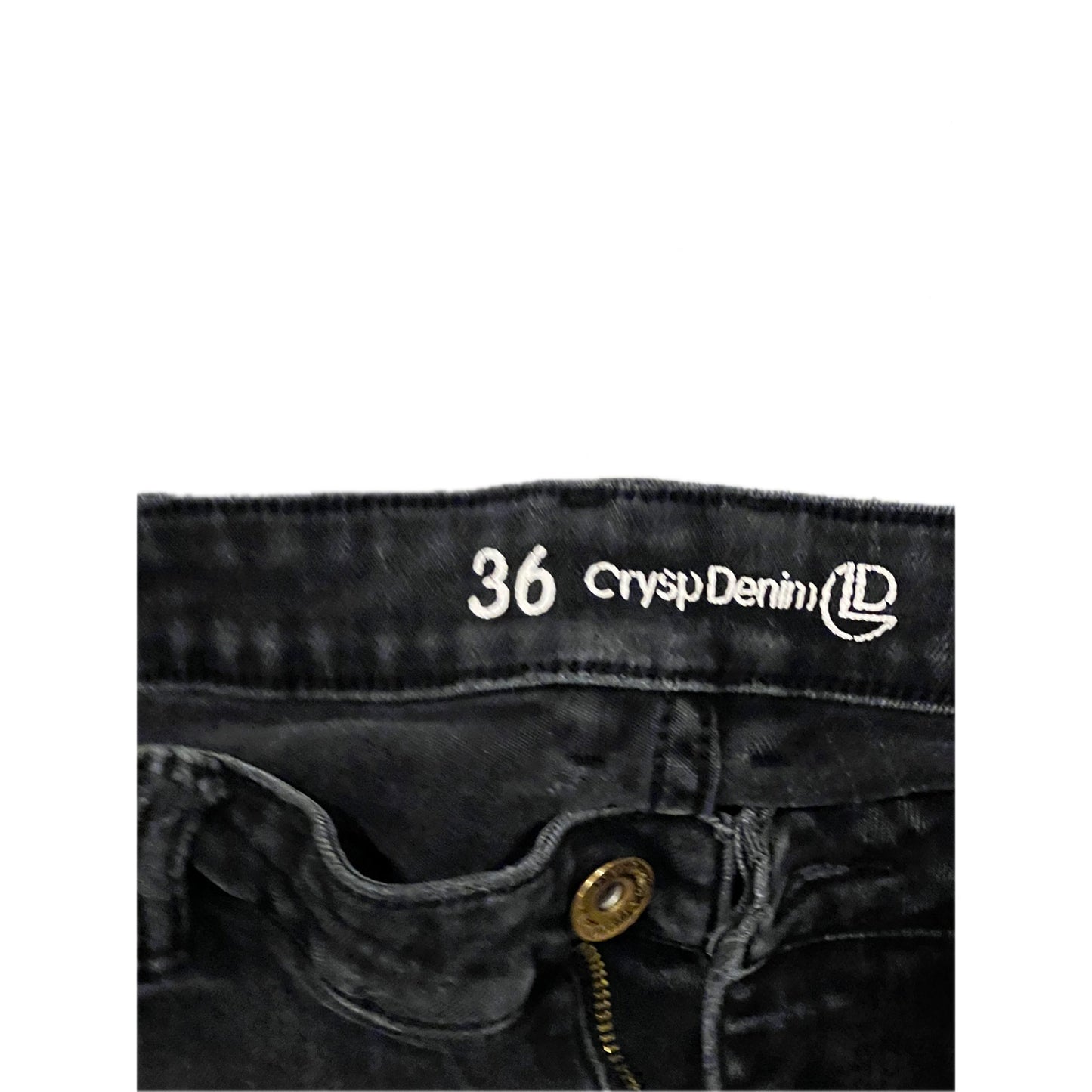 CryspDenum Jeans Negros Entallados Hombre 36x28
