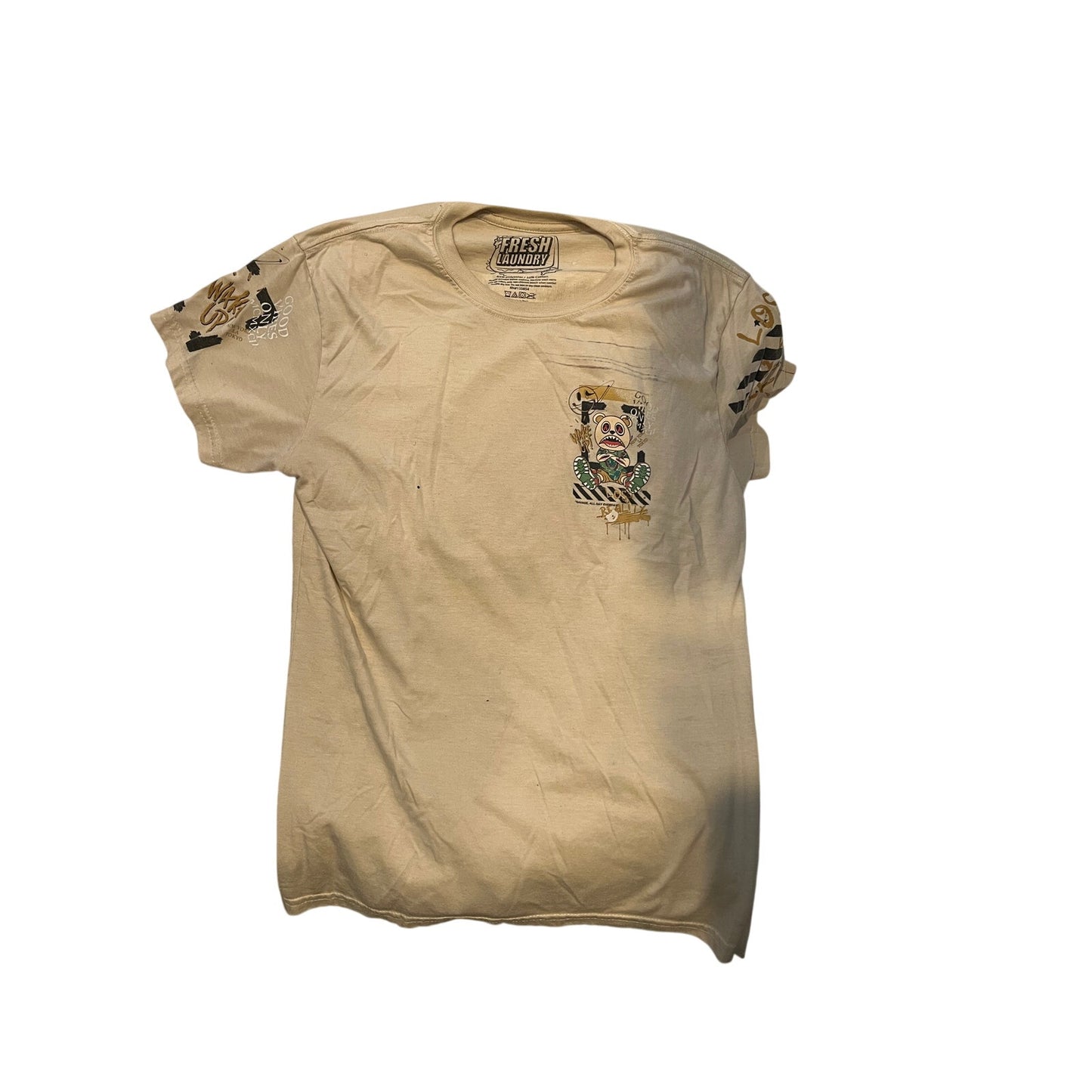 T-shirt XL beige Fresh Laundry Savage All Day Everyday pour homme