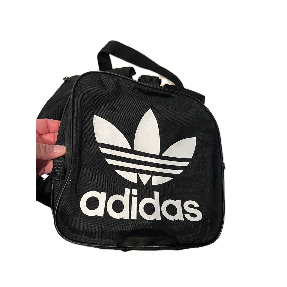 Adidas Defender Small White Black Gym Bag 18"x10"x10"